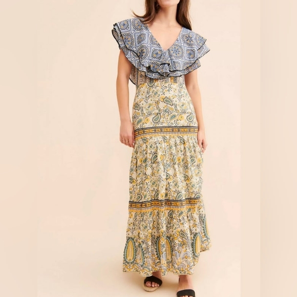 NWT FREE PEOPLE | $172 Prairie Ruffle Maxi Dress - Picture 5 of 5